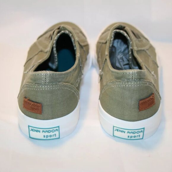 Jenn Ardor Olive Green Womens Slip On Canvas Shoes Size 8.5 - Picture 2 of 4